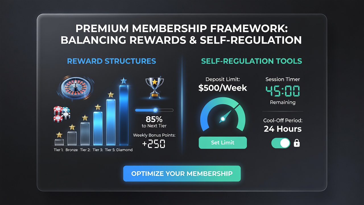 Mobile interface displaying self-regulation settings alongside VIP reward progress for betting enthusiasts