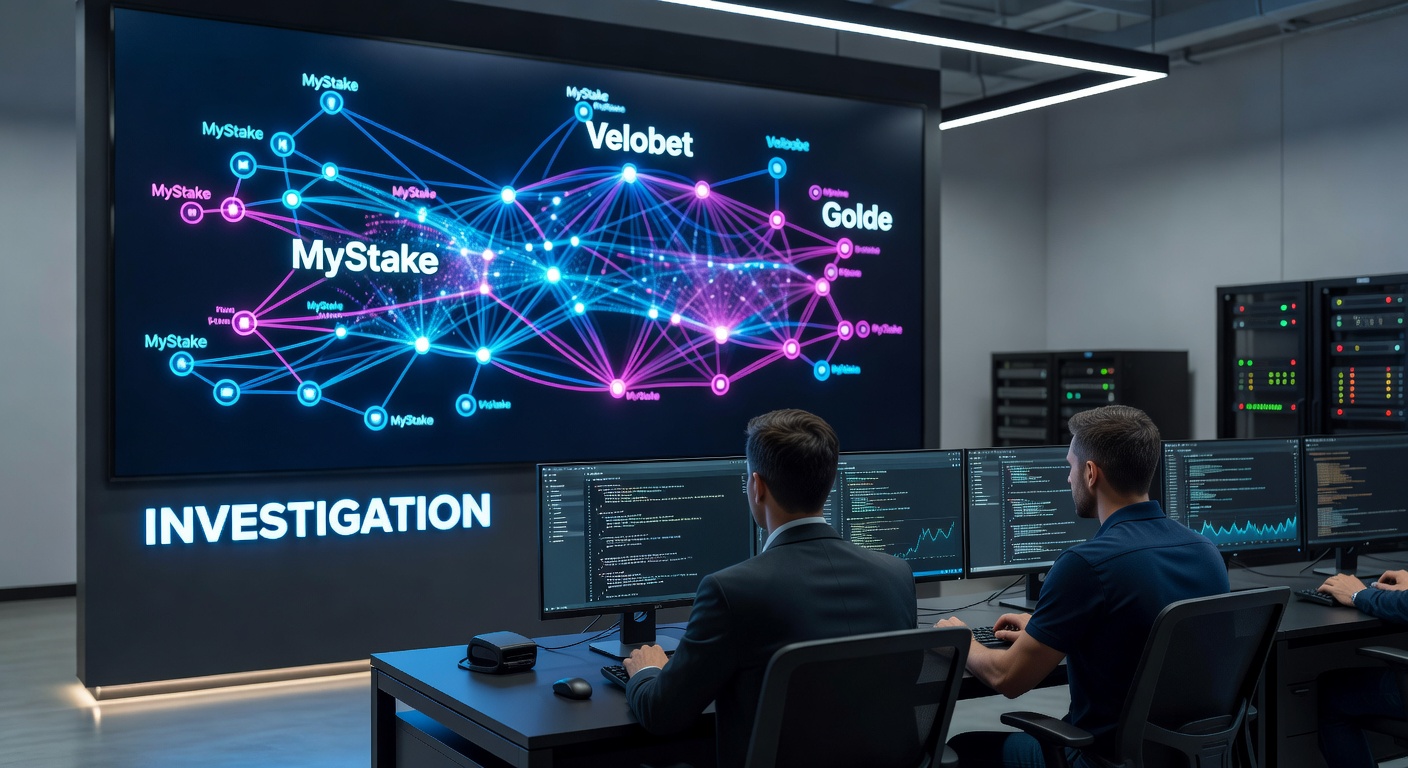 Map graphic illustrating connections between Curaçao, Georgia, and UK, with icons for casinos, affiliates, and regulatory bodies, emphasizing global network flows