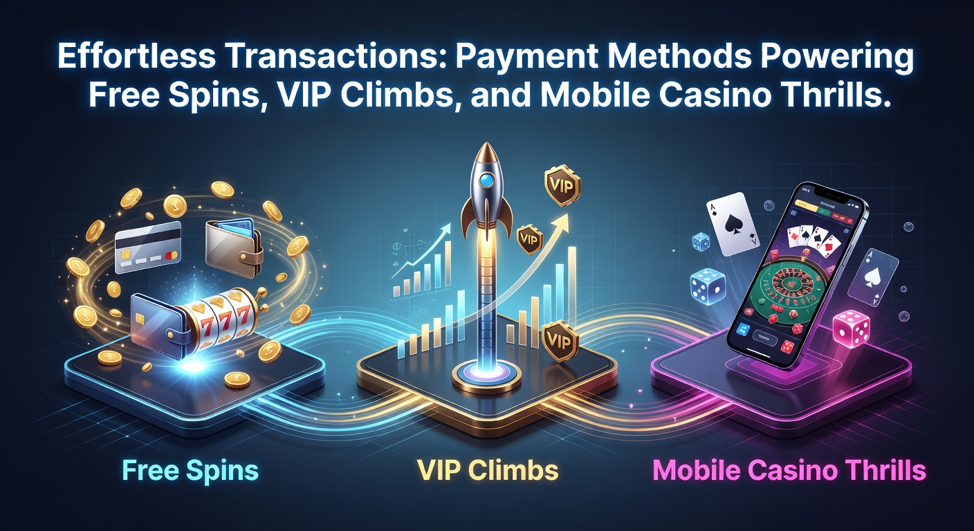 Vibrant digital wallet icons overlaying casino slot reels and VIP badges, symbolizing seamless payment flows in online gaming