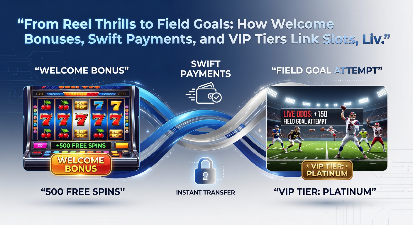 Close-up of a smartphone displaying instant deposit confirmation, with icons for slots wins transferring to sports bets and VIP progress bars filling up
