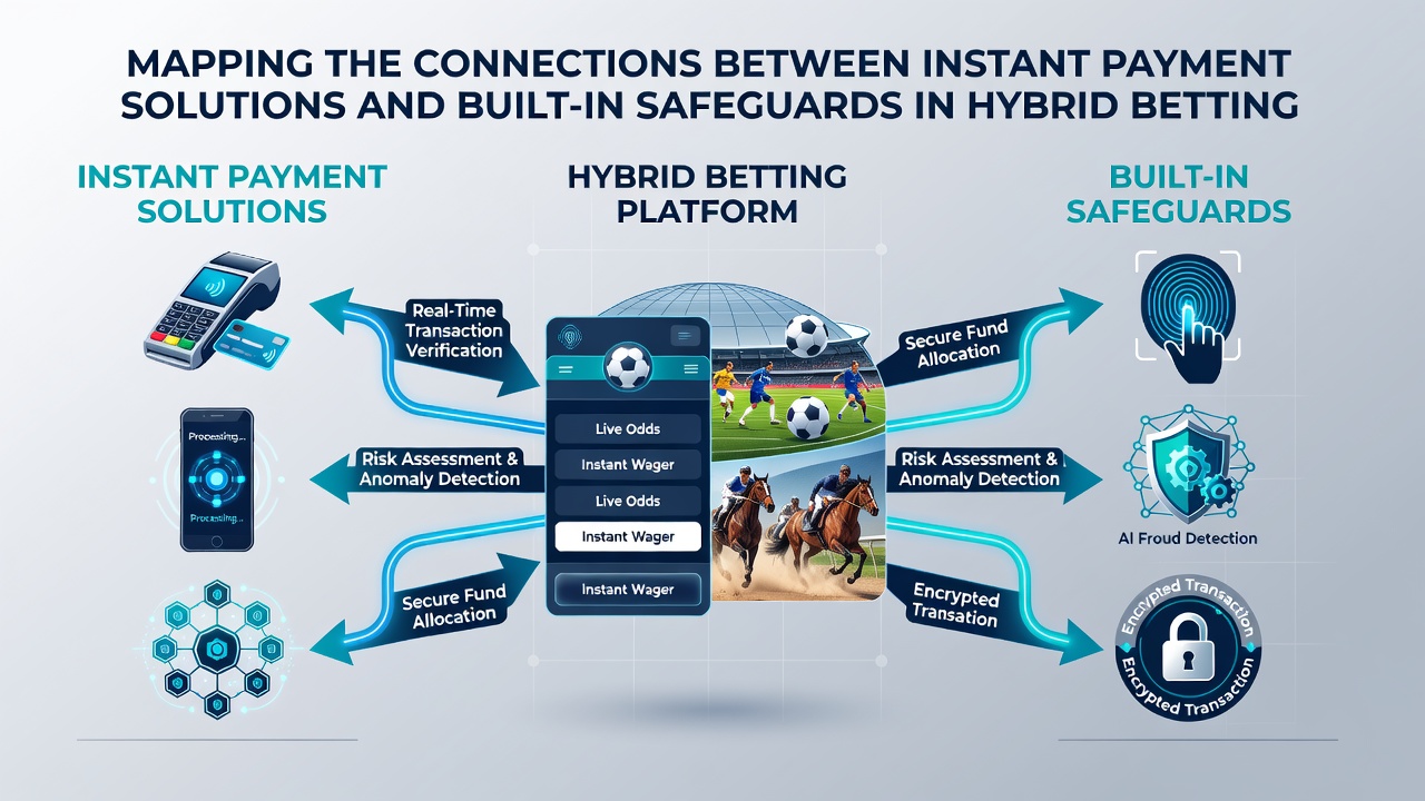 Flowchart illustrating payment processor handshake with player protection database in a hybrid betting environment
